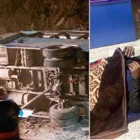 काभ्रे दुर्घटनाका ८ जनाको शव अस्पतालमै ।